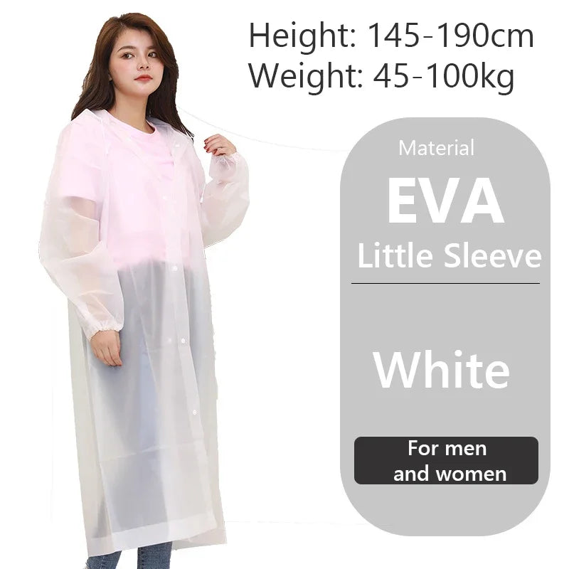 Raincoat Women Men Impermeable Thickened Waterproof Raincoat Tourism Outdoor Hiking Rain Poncho Raincoat Hooded Rain Coat