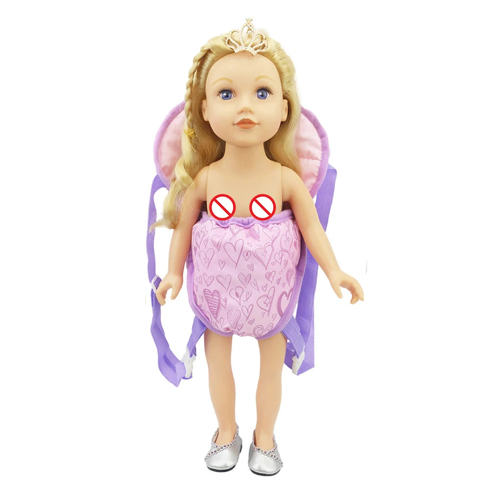 Outdoor Doll Travel Storage Bag with Adjustable Straps for New Born Baby Doll