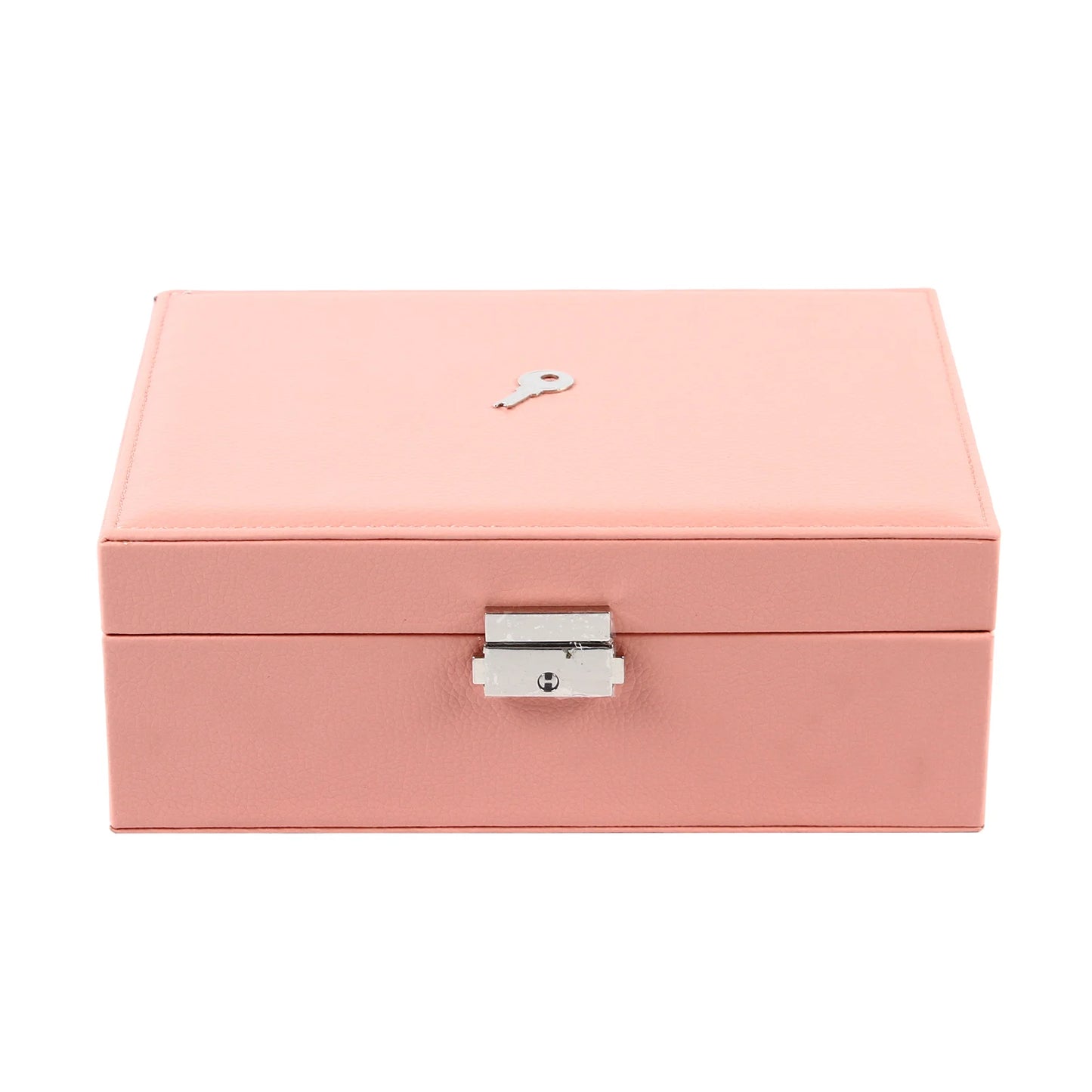 2 Layer Storage Velvet Jewelry Box With Lock Leather Large Gift Case Jewelry Display Box for Bracelet Ring Stud Earring