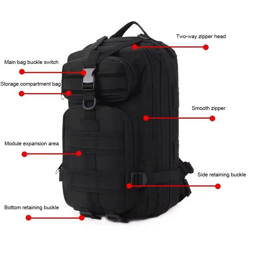 Mountaineering Bag Large Capacity Camping Backpack Adjustable Hiking Backpack Breathable for Hiking Camping Travel