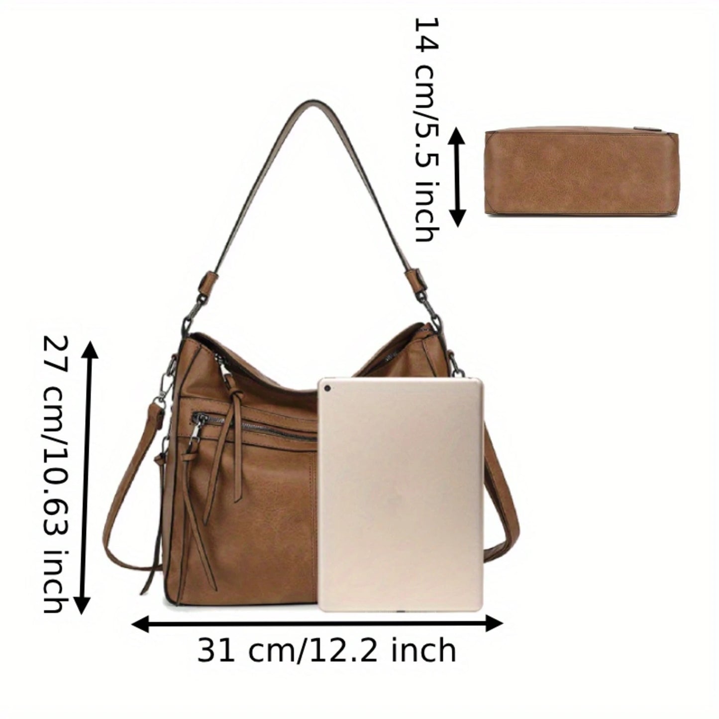 Hobo Purses Handbags for Woman Crossbody Large Handbag for Ladies Shoulder Vegan Fashion Leather Tote Bag