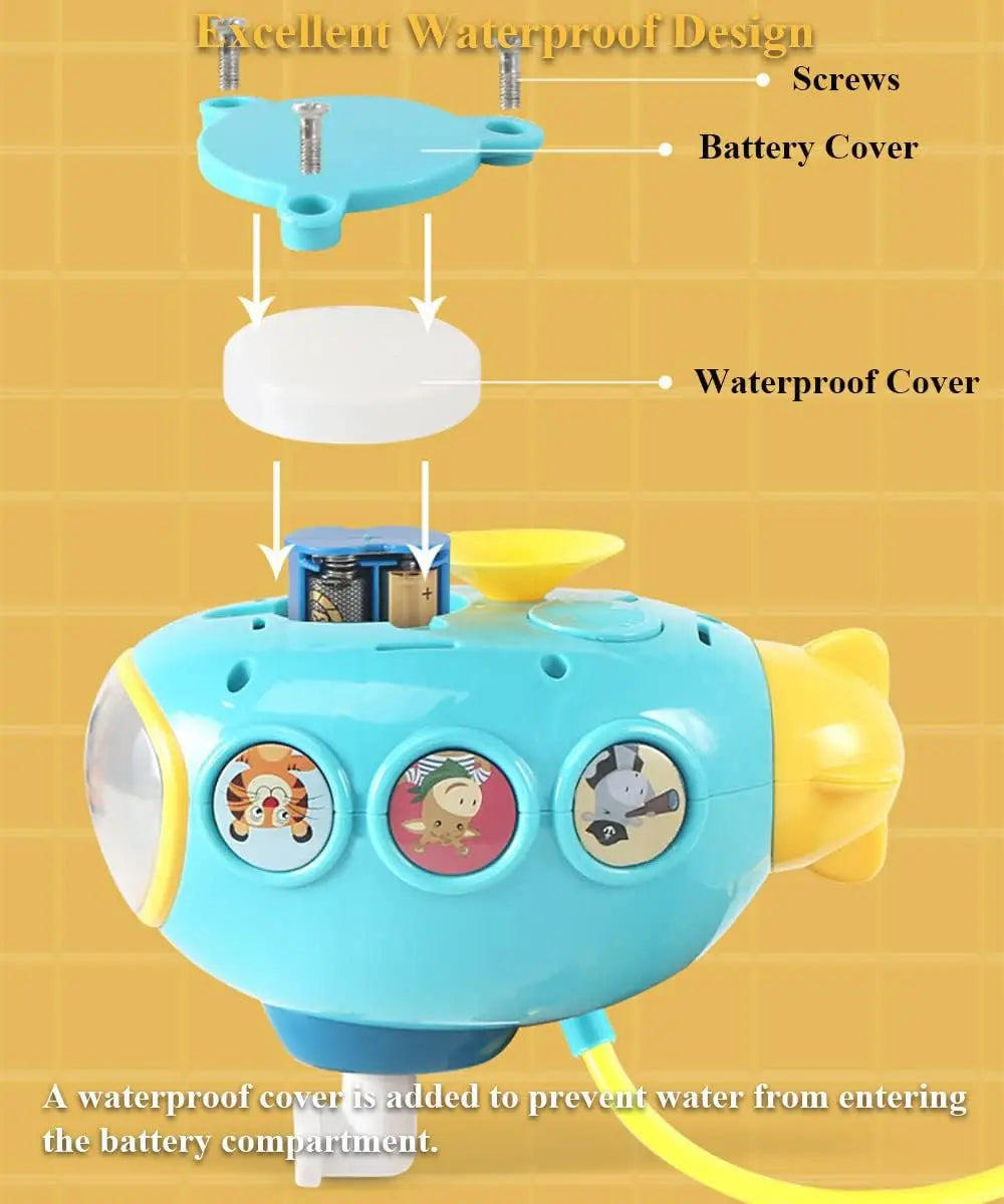 Baby Bath Toys for Kids Electric Submarine Shower Sucker Baby Toys Spray Water Toys Bathtub Toys Sprinkler Baby Shower