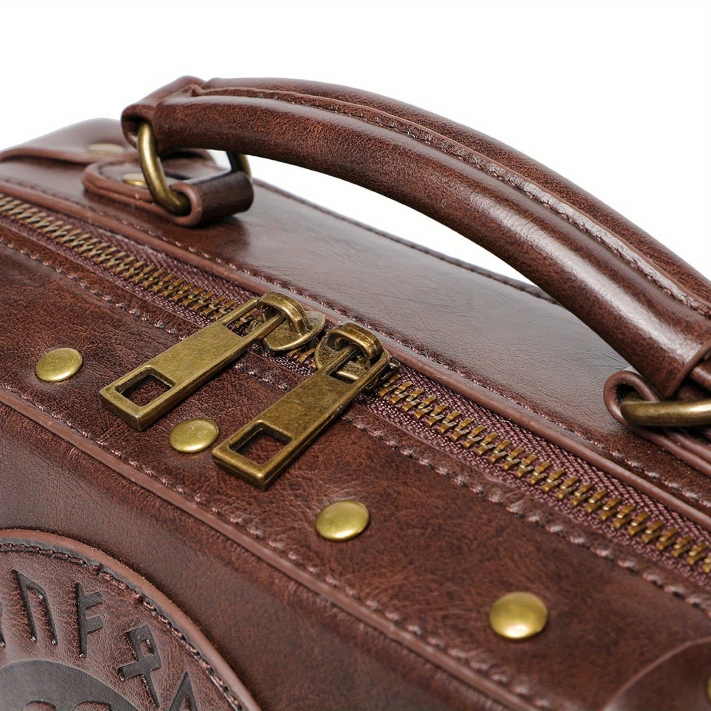 2025 New punk retro style women's shoulder bag, fashionable casual satchel bag clock bag, suitable for daily use