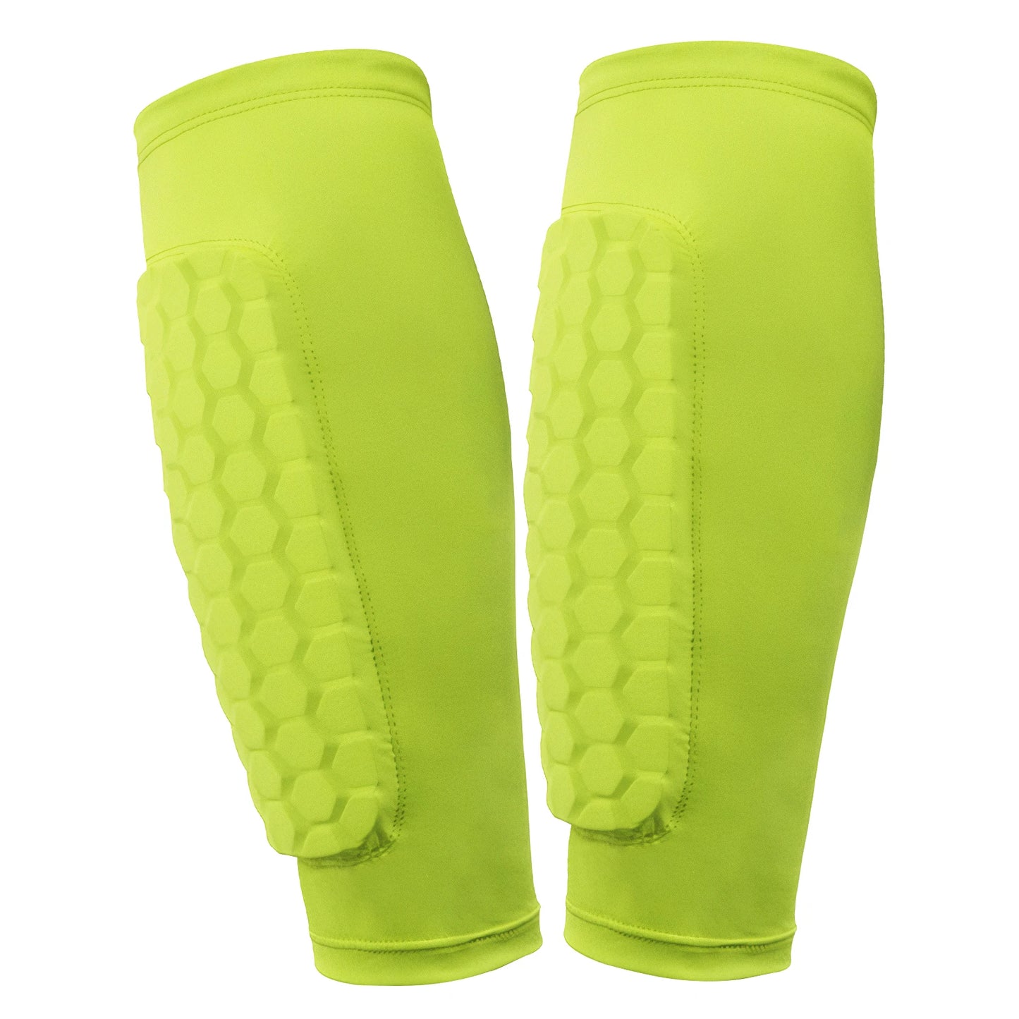 Shin Defender with Honeycomb Pads Soccer Shin Pads Ergonomic Lightweight Calf Protective Gear for Boys Girls Men Women