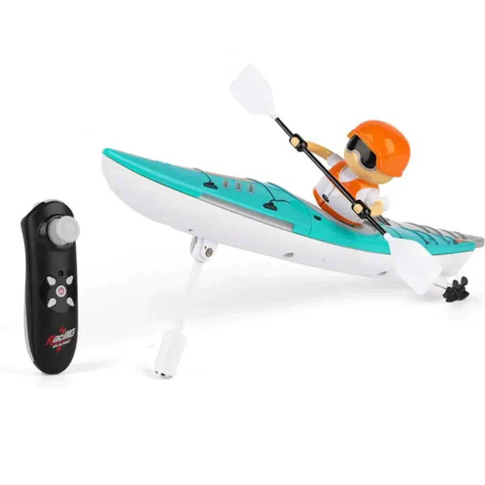 Rc Boats Racing Electric Speedboat Toys 2.4G Remote Control Boat Paddling Kayak Race Ship Outdoor Games Water Toys for Boys Kids