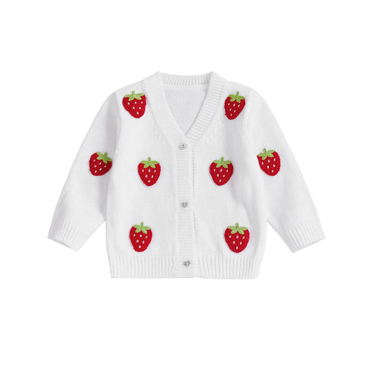 Adorable Baby Girls Knitted Cardigan with Cute Animal Design Infant Button Sweater for Toddler Warm Winter Clothes