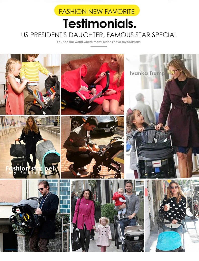 4 In 1 Baby Stroller Baby Cart Baby pram Baby Walker Infant Mother-Kids Children Portable Newborn Multi-function Child Car Seat