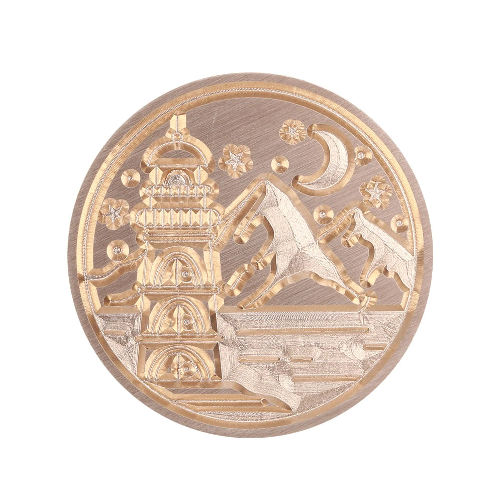 Sealing Stamp Brass Heads Solid Small Exquisite Decorative Crafts Tool Wood Retro Wax Stamping Girls Birthday Party Gift