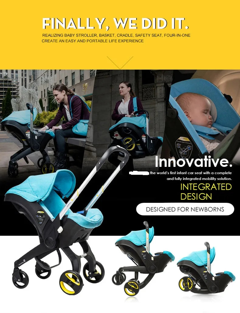 4 In 1 Baby Stroller Baby Cart Baby pram Baby Walker Infant Mother-Kids Children Portable Newborn Multi-function Child Car Seat