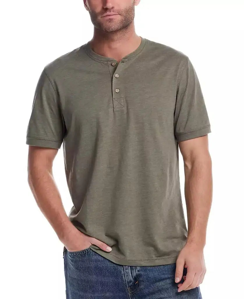 Weatherproof Vintage | Men's Short Sleeve Melange Henley Shirt
