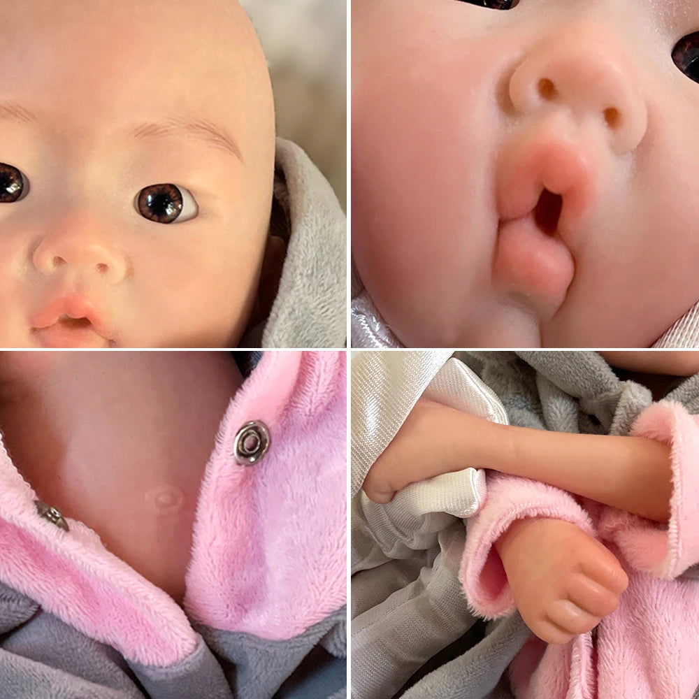 Saskia 10 Inch Full Body Silicone Reborn Baby Boy with 3D Painted Lifelike Skin & Visible Veins | Newborn Bebe Toy