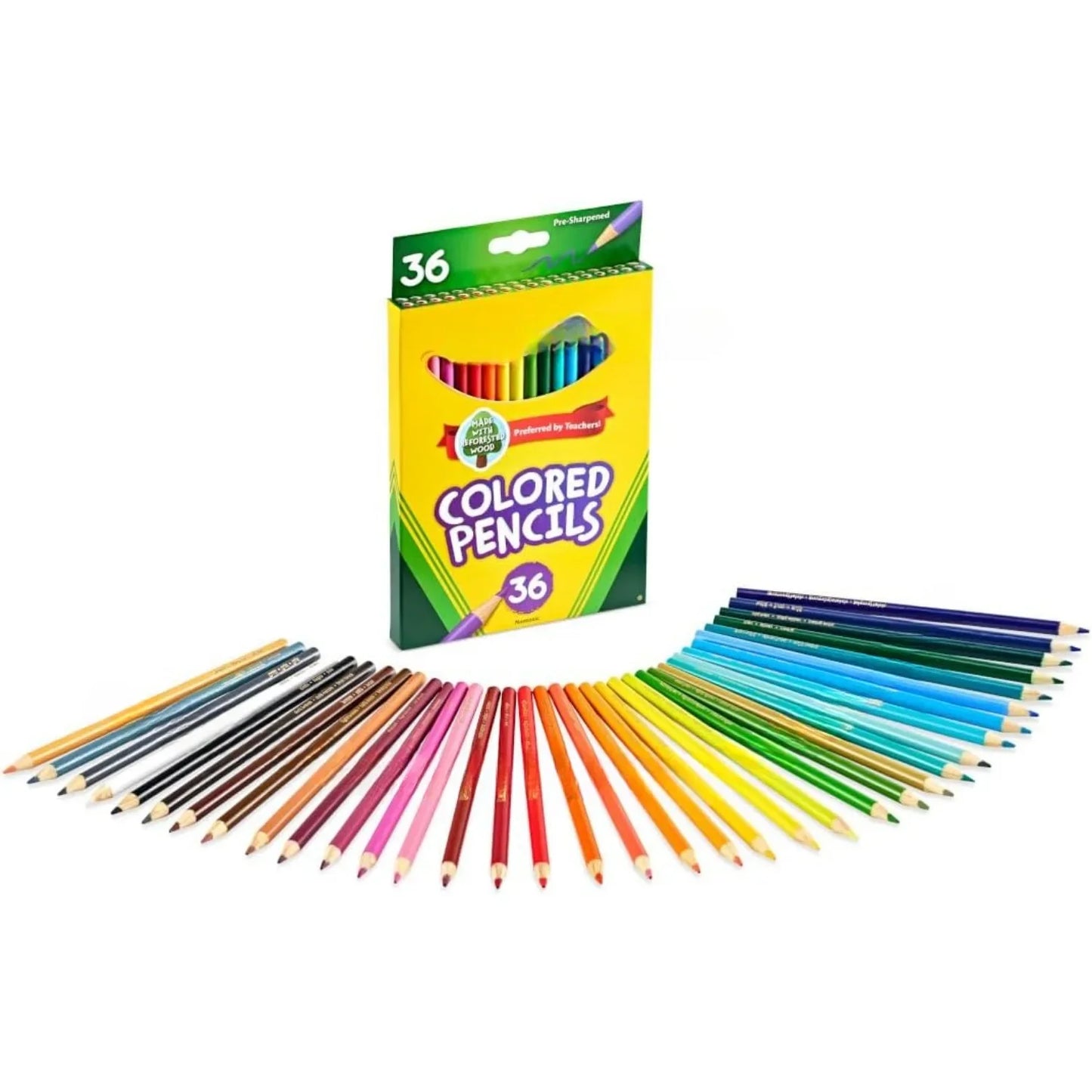 Colored Pencils (36ct), Children's pencil sets, arts and crafts supplies, coloring book pencils, gifts for children and toddlers