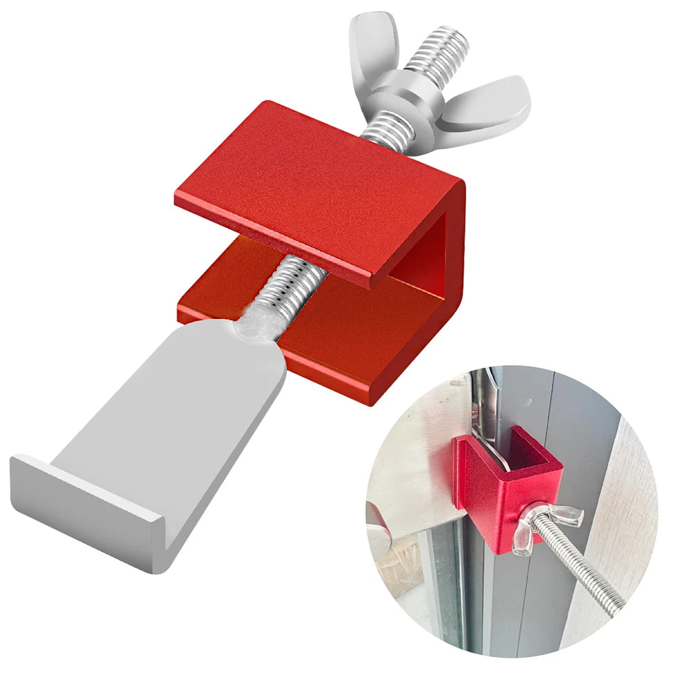 Anti-Theft Door Lock Slide Security Lock Stopper Aluminum Alloy Window Lock for Kids Pets Home