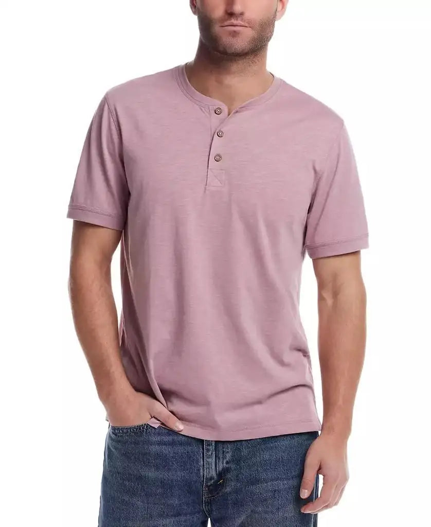 Weatherproof Vintage | Men's Short Sleeve Melange Henley Shirt