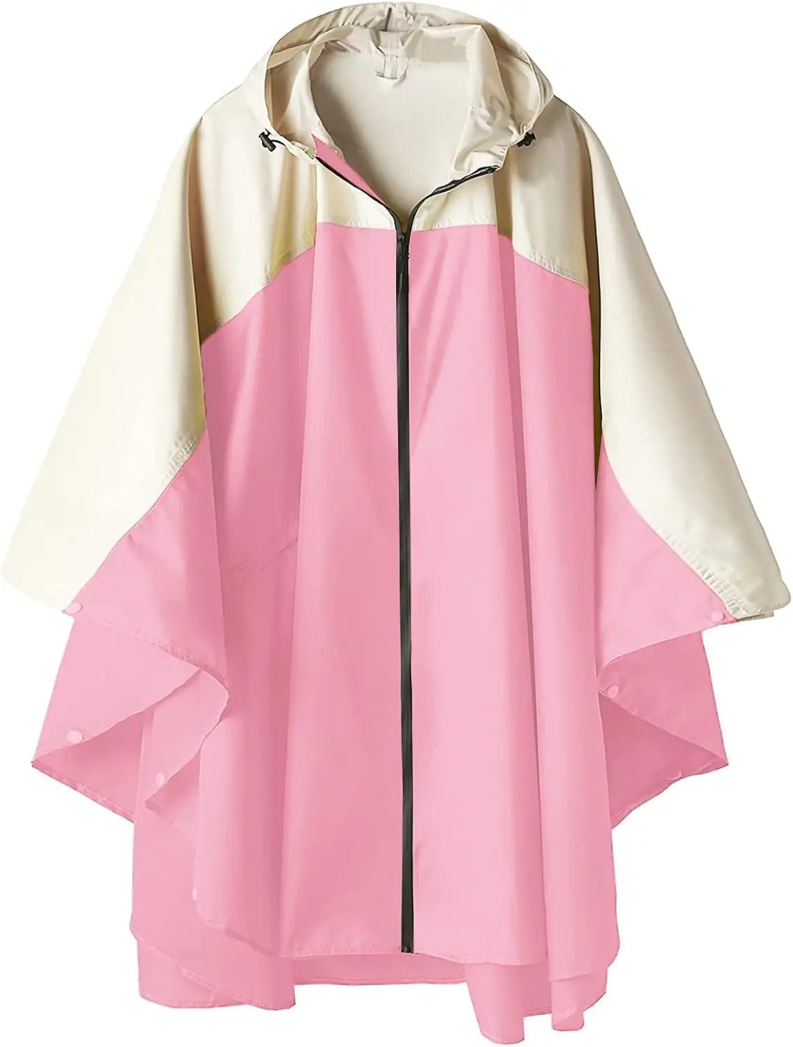 Men's and women's raincoats, hooded waterproof raincoats, suitable for adult women
