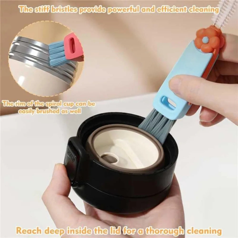 Cup lid cleaning brush, portable cup cleaning brush, household kitchen cleaning tool multi-purpose cleaning brush