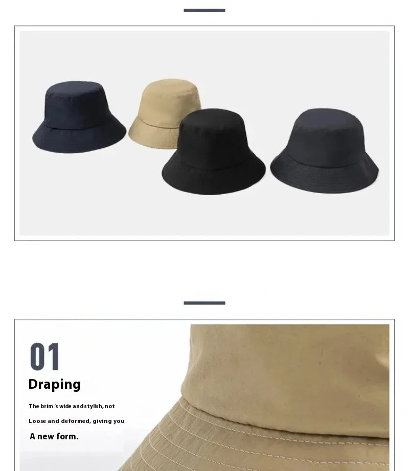 Waterproof Large Size XL62cm Sun Hat Men Women's Sunscreen Mountaineering Big Head Circumference Summer UV Protection Bucket Hat