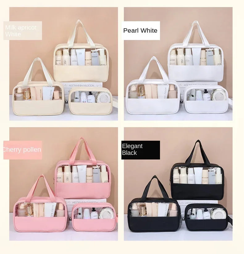 Portable Travel cosmetic bag Women Transparent Makeup Bag Large-Capacity Bath Wash Bags Multifunction Waterproof Storage Case