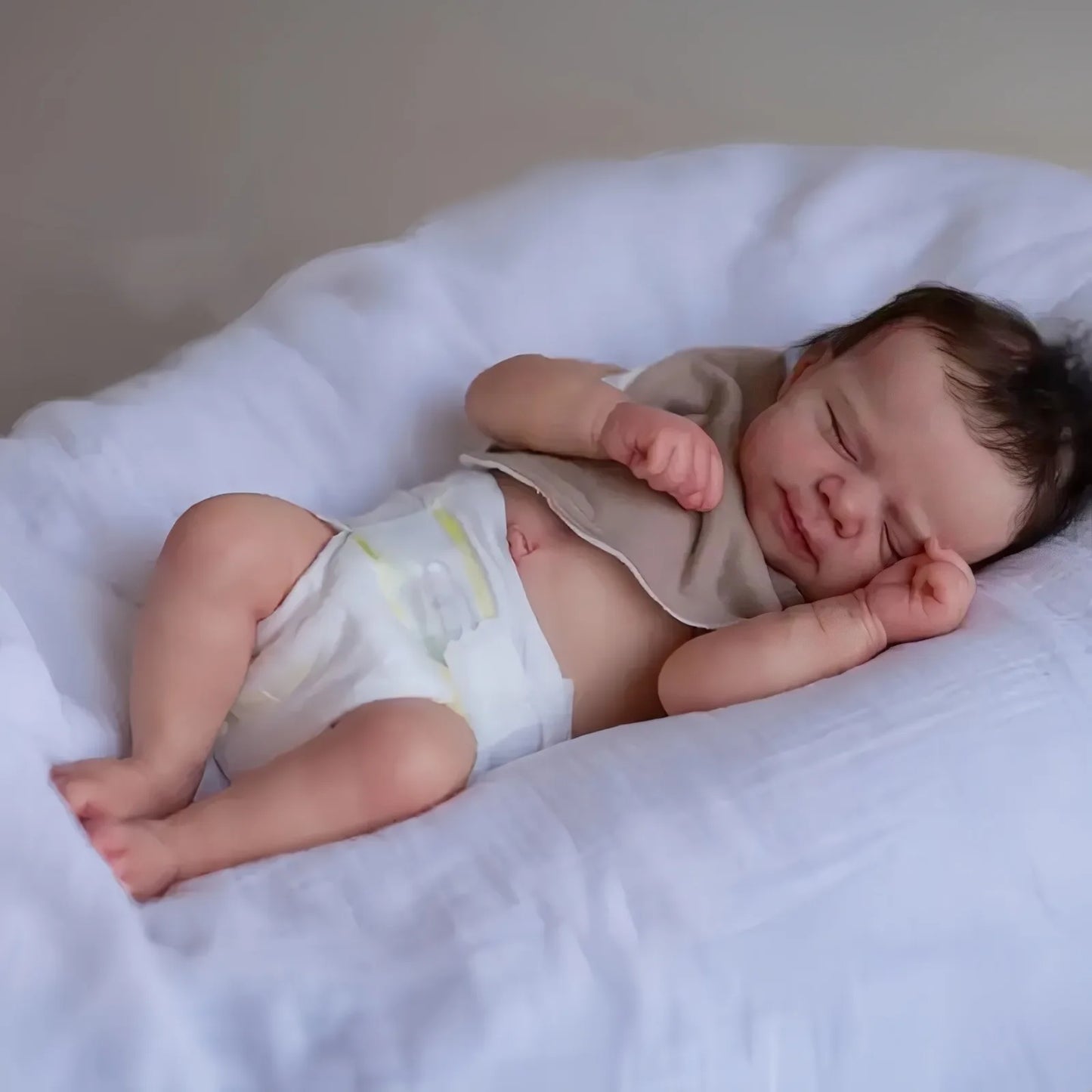 Risbecko 19 inch Already Painted Finished Reborn Baby Doll - Handmade Reborn Preemie Baby Newborn Kids Toy Gift Girl Dolls