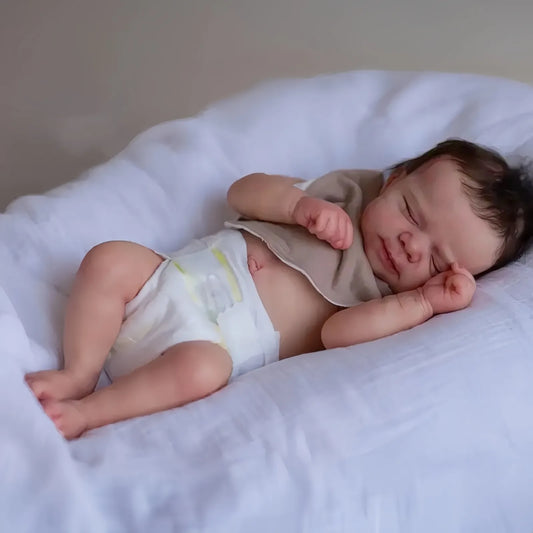 Risbecko 19 inch Already Painted Finished Reborn Baby Doll - Handmade Reborn Preemie Baby Newborn Kids Toy Gift Girl Dolls