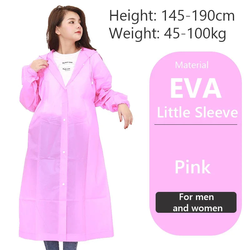Raincoat Women Men Impermeable Thickened Waterproof Raincoat Tourism Outdoor Hiking Rain Poncho Raincoat Hooded Rain Coat