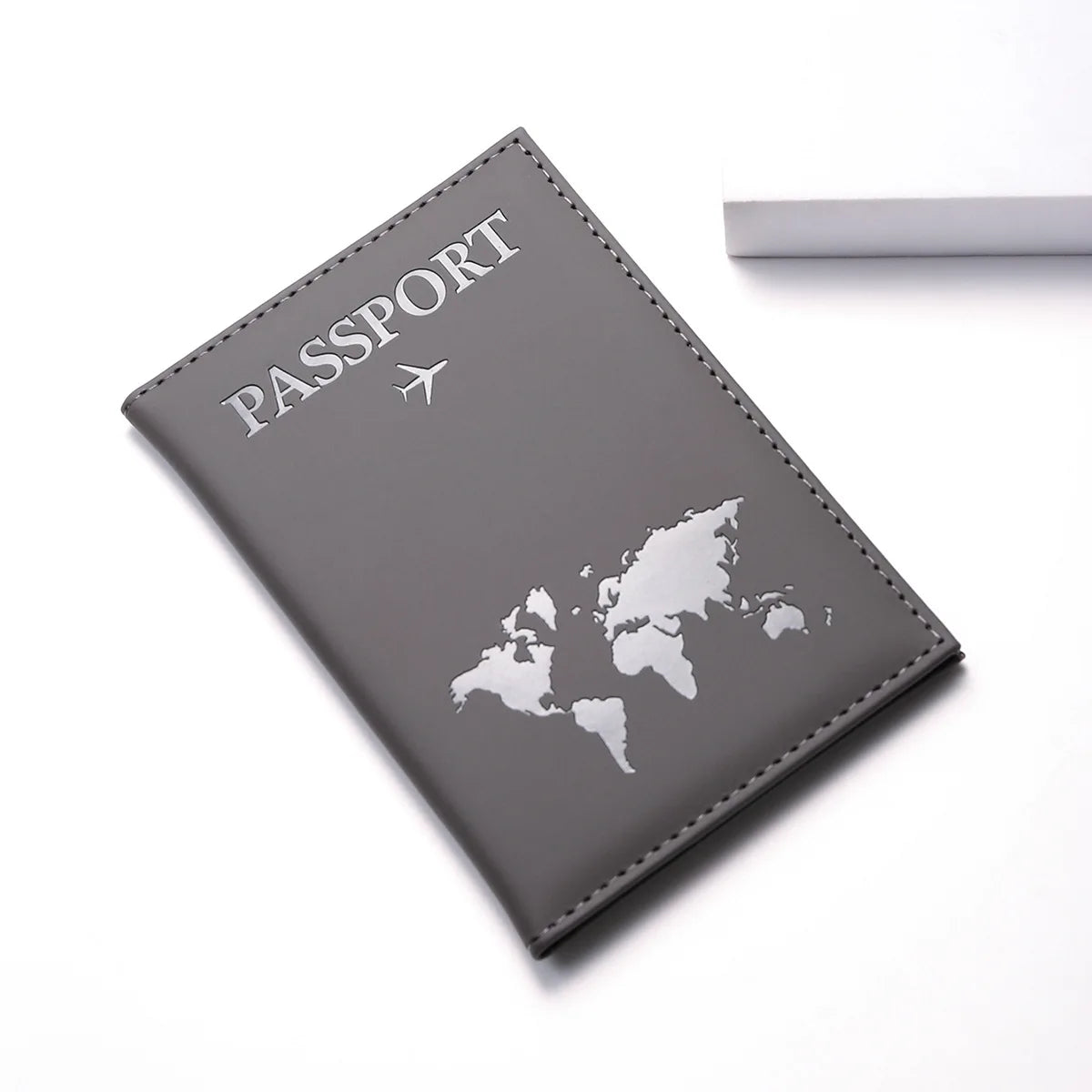 Women Men Vintage Business Passport Covers Holder Multi-Function ID Bank Card PU Leather Wallet Case Travel Accessories