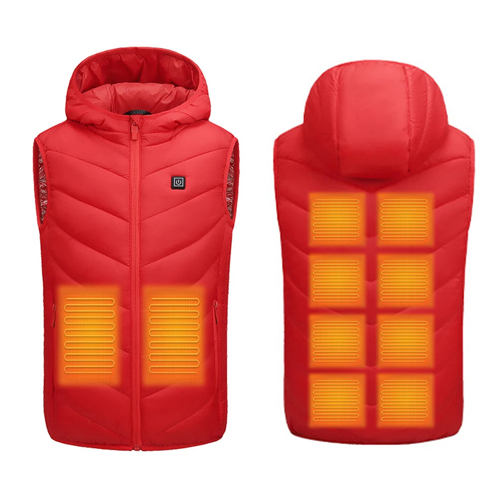 10 Heating Zones Heated Vest USB Electric Heated Jackets Thermal Winter Warm Jacket for Kids
