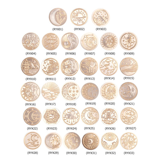 Sealing Stamp Brass Heads Solid Small Exquisite Decorative Crafts Tool Wood Retro Wax Stamping Girls Birthday Party Gift