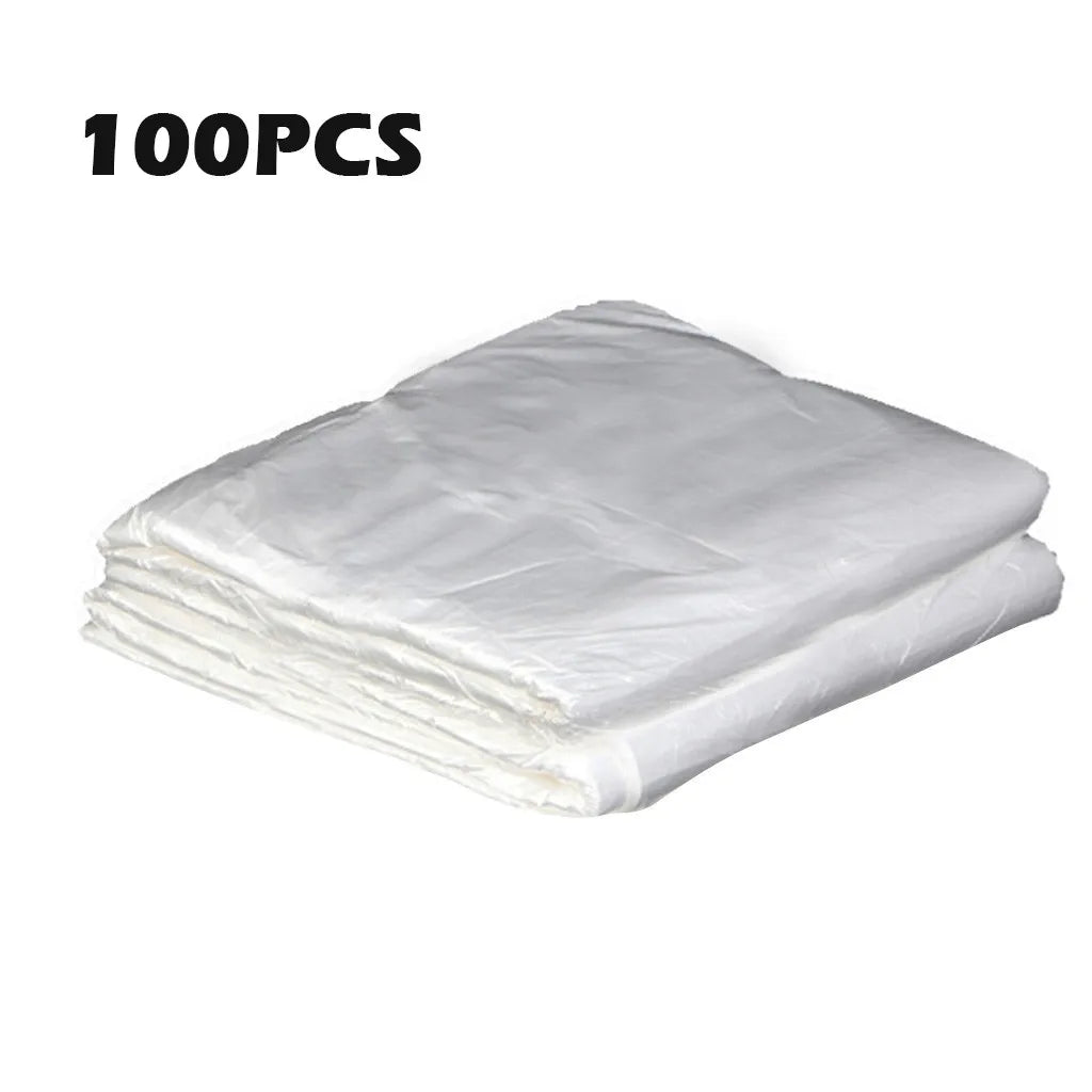 100PCS Disposable Hairdressing Cape Haircutting Hairstyling Transparent Barber Cloak Hair Dyeing Shawl