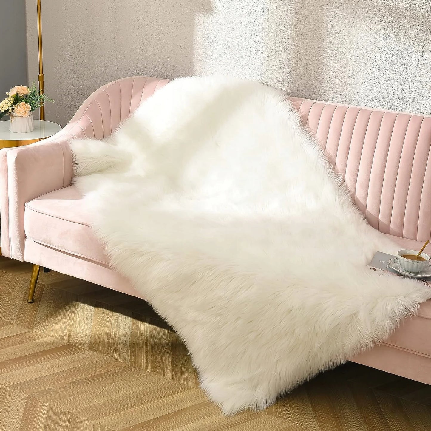 Thicken dense Faux Fur Rug decoration carpets for living room & baby room rugs long plush carpet for Bedroom home decor floor mats