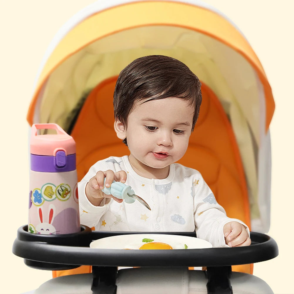 3 in 1 Infant Stroller Tray with Removable Drink Holder Snack Catcher and Phone Slot Universal Design