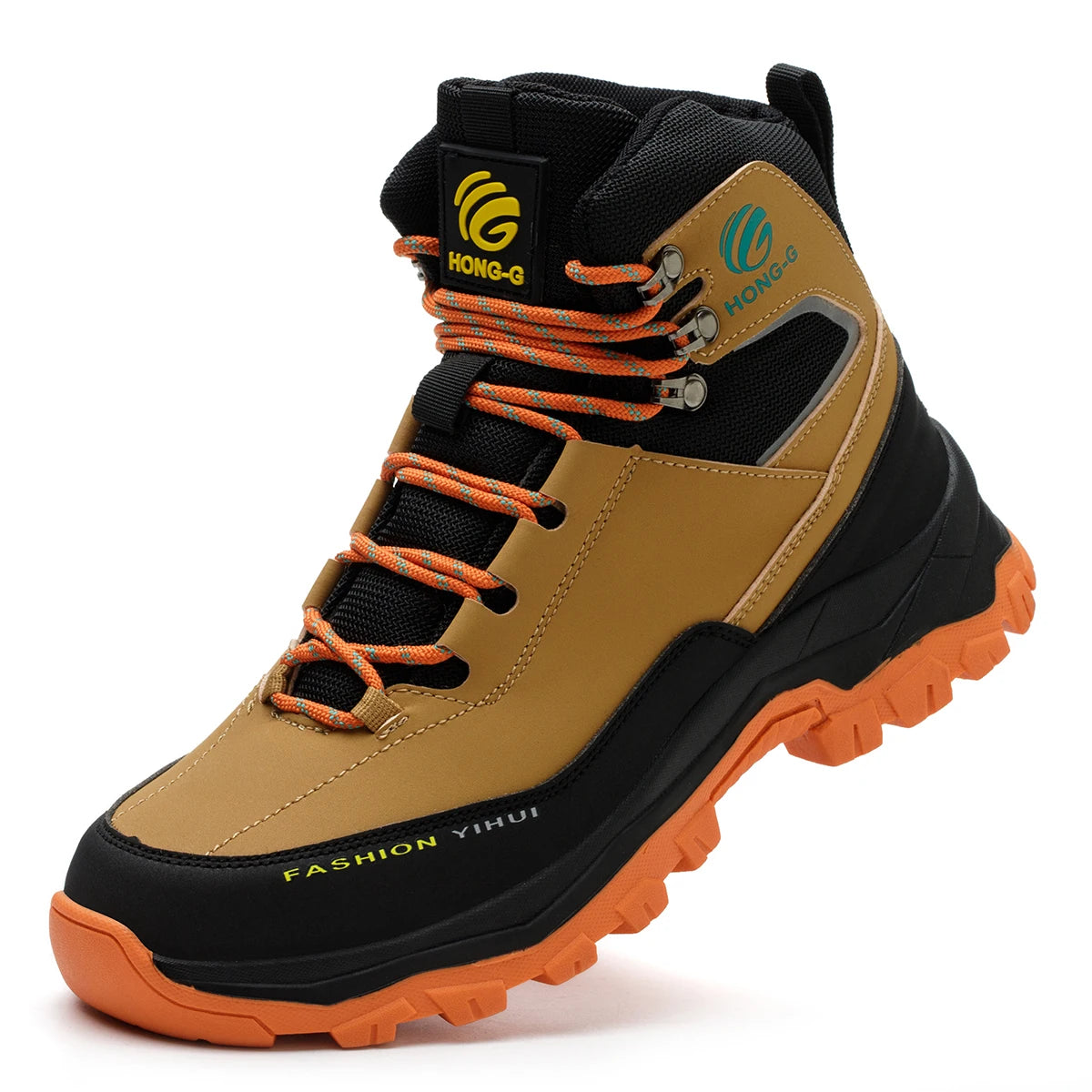 Mens Work Boots Steel Toe Safety Sneakers with Metatarsal Guard Slip-Resistant Puncture-Resistant Sole for Warehouse & Delivery
