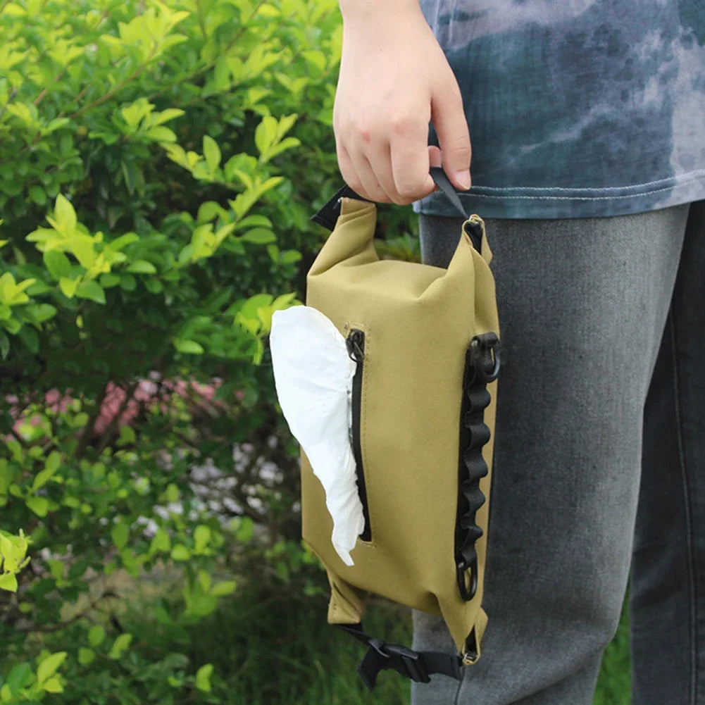 Hangable Wet Wipes Holders Oxford Cloth Baby Wipe Dispenser Multipurpose Refillable Wipe Storage Bags for Car Back Seat Stroller