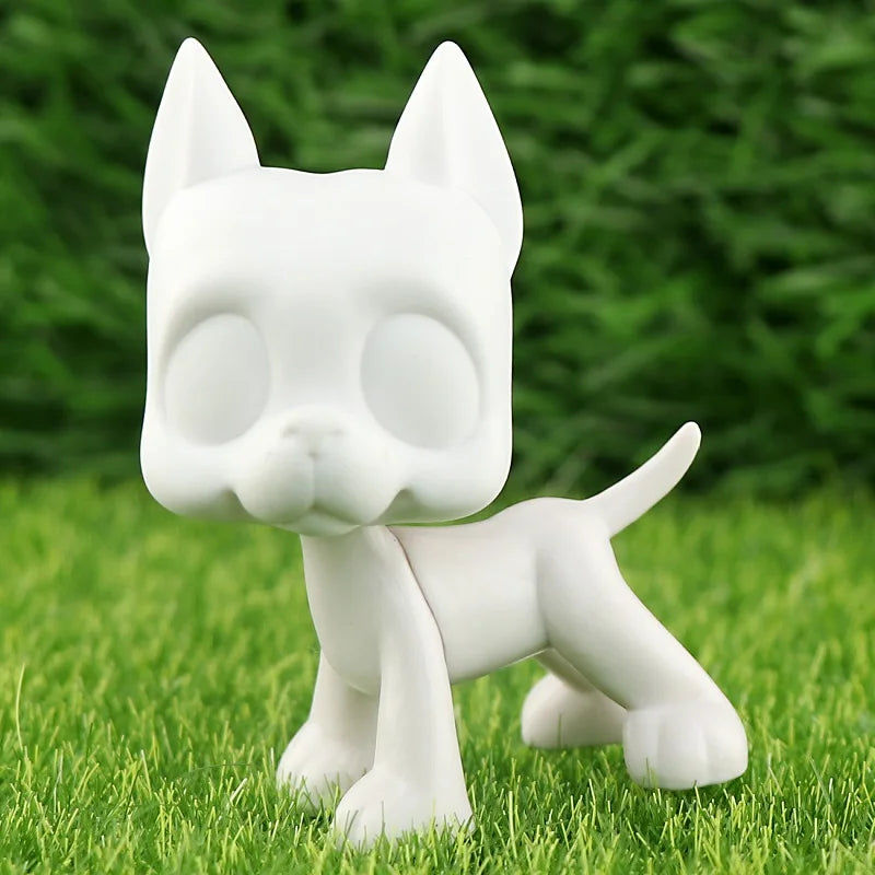 White Base Pet,Lovely Shorthair Cat Collie Husky Action Figure Boys Girls Kids Xmas Gift Best Gift(Click on the option you want)