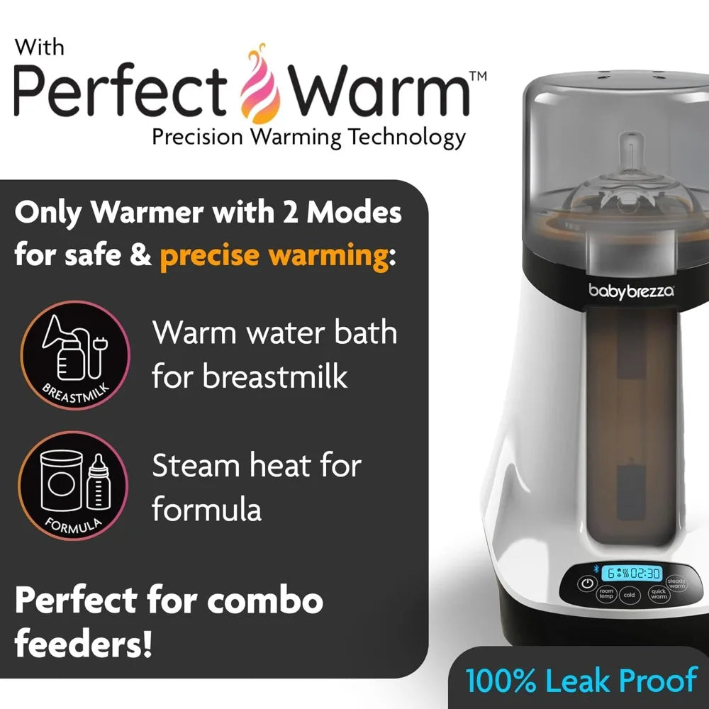Smart Baby Bottle Warmer, Breastmilk Warmer + Defroster - Only Brand with Different Temperatures for Breastmilk + Formula