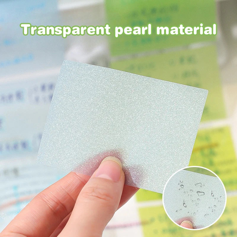 105Sheets Pull-out Sticky Notes Portable Sticky Notes Transparent Colorful Sticky Notes Waterproof Self-Adhesive Sticky Notes