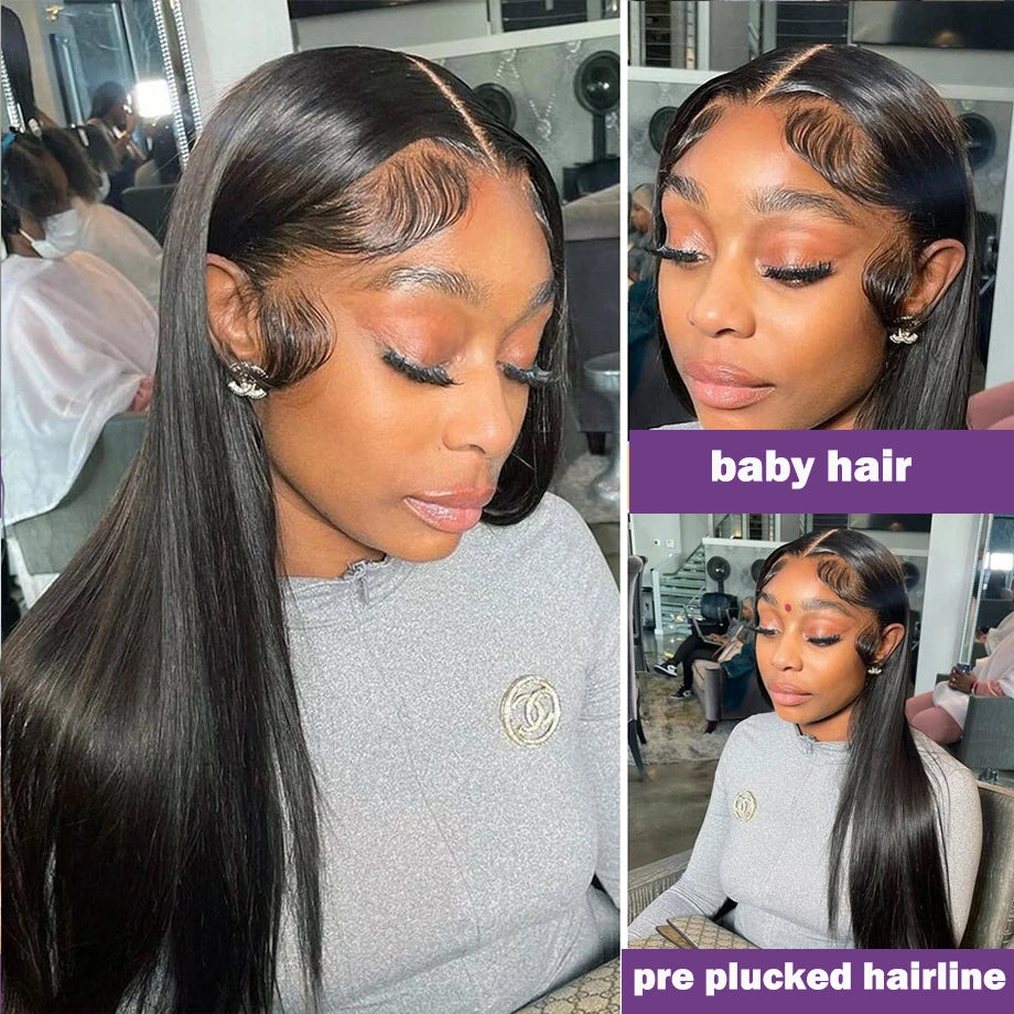 13x6 Straight Hd Lace Frontal Wigs For Women Pre Plucked 30 Inch 13x4 Bone Straight Lace Front Human Hair Wigs For Women