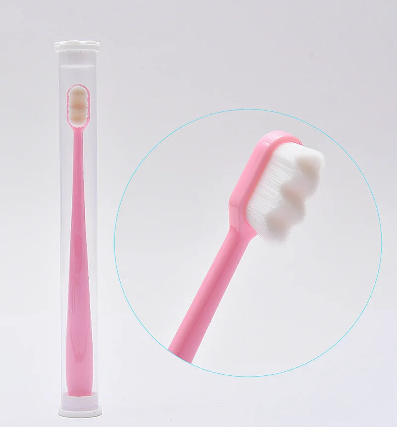 Environmentally Toothbrush Ultra-fine Soft Flat And Waves Head Deep Cleaning Teeth Adult kids Manual Toothbrush For Oral Care