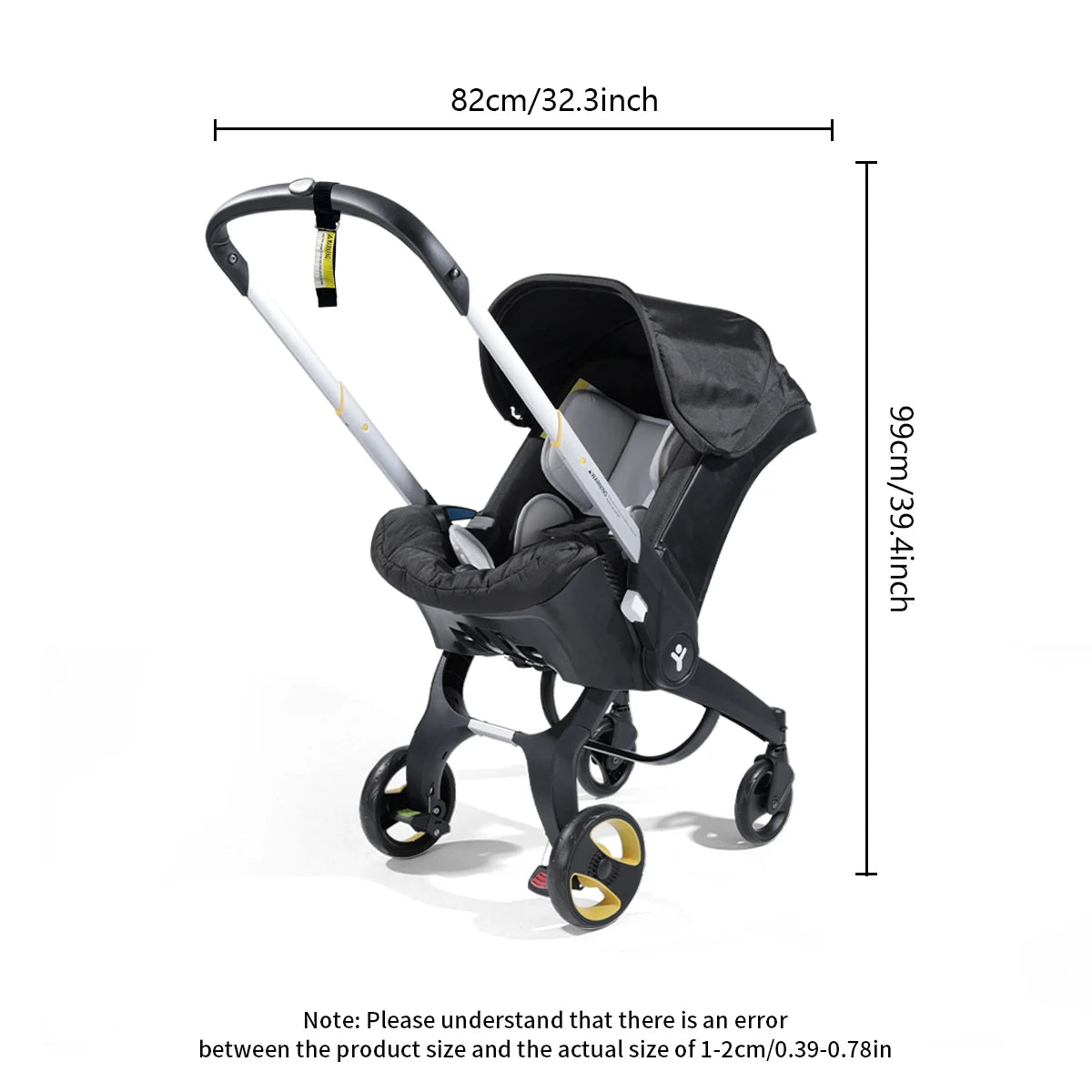 Four-wheel baby stroller, adjustable handle, folding stroller for newborns, outdoor travel camping vehicle, festival gift
