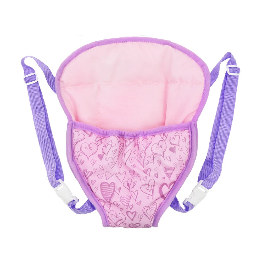 Outdoor Doll Travel Storage Bag with Adjustable Straps for New Born Baby Doll