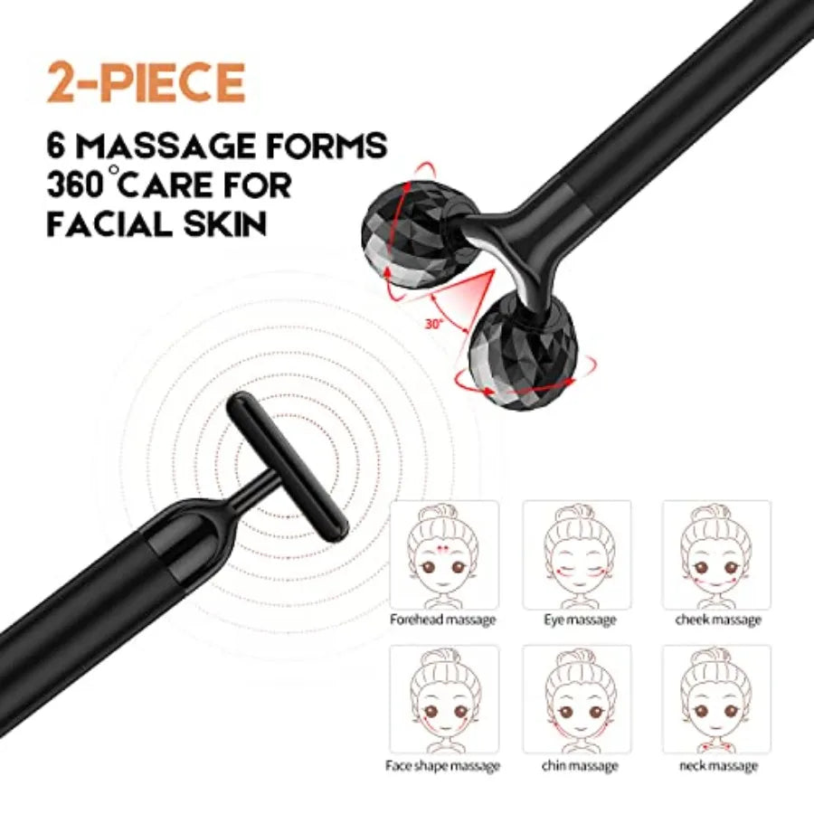 2IN1 Electric Face Massager 3D Roller and T Shape Arm Eye Nose  Massager Facial Roller Massager Kit Skin Care Tools