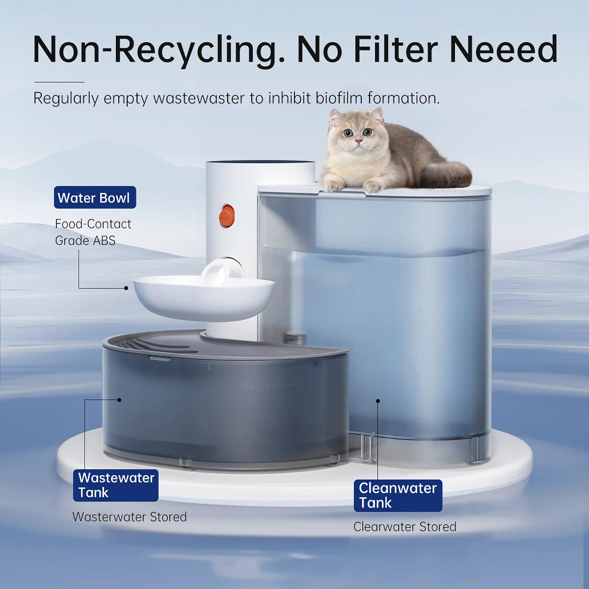 Pet water dispenser Dog and Cat Water Dispenser Dumping Cat Water Dispenser Running Water Charging Automatic Water Feeder