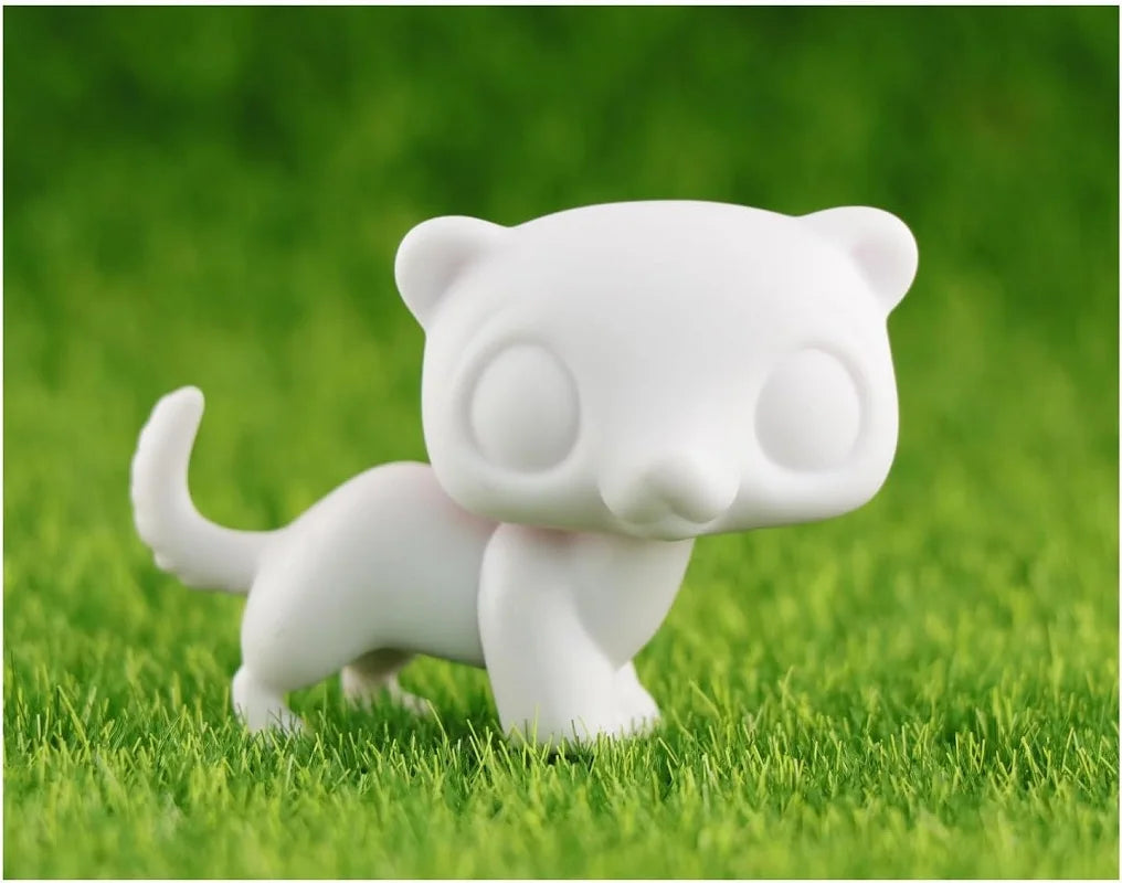White Base Pet,Lovely Shorthair Cat Collie Husky Action Figure Boys Girls Kids Xmas Gift Best Gift(Click on the option you want)