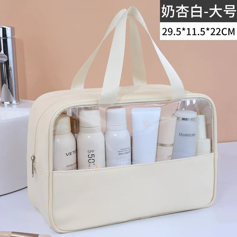 Portable Travel cosmetic bag Women Transparent Makeup Bag Large-Capacity Bath Wash Bags Multifunction Waterproof Storage Case