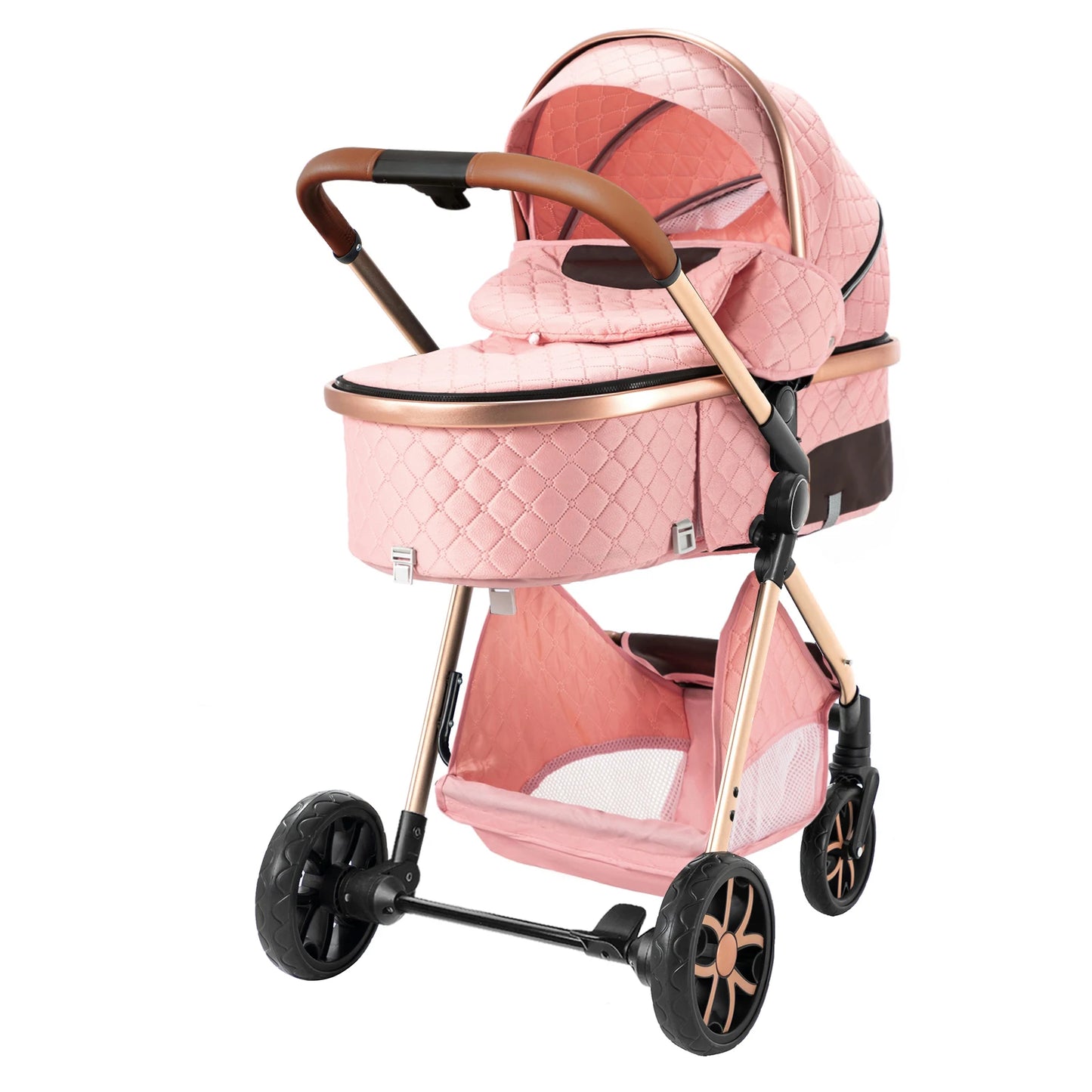 Baby Stroller 3 in 1Baby Carriage Pram Pushchair Pram for 0-3 Years Old Baby Car Seats with Isofix for Baby Newborns Children