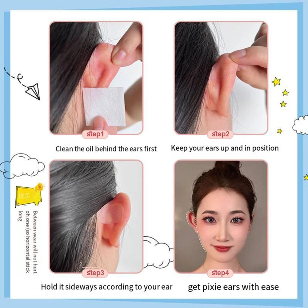 6/30/60/120PC Invisible Protruding Ears Correctar Tape Ear Aesthetic Correctar Elf Ear Stickers Ear Correction Patch Makeup Tool