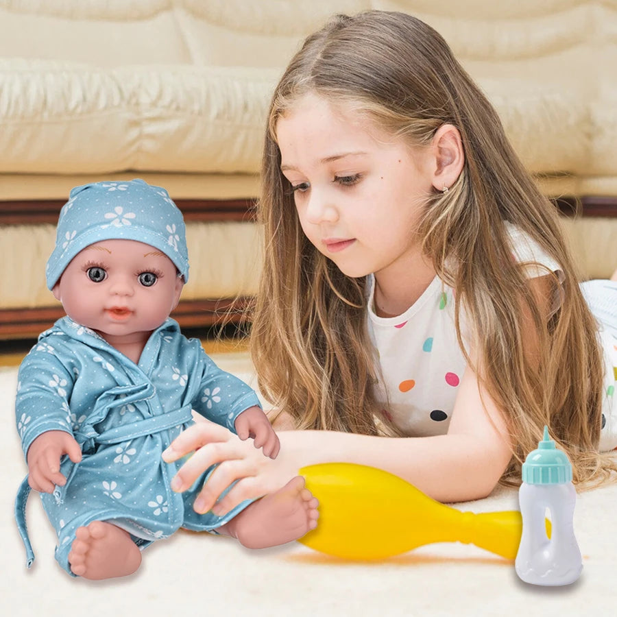 12Inch/30cm Bathrobe Newborn Baby Doll New Style Simulation Real Doll for Girls Photography Props Born Dolls Toy Kids Best Gift