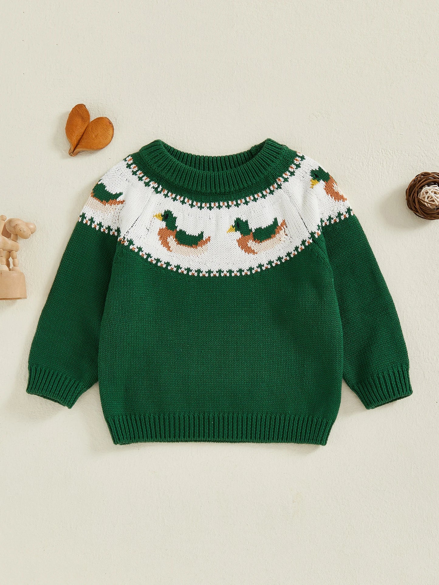 Adorable Infant Girl Bunny Sweater Cute Rabbit Print Round Neck Long Sleeve Cozy Knit Pullover Toddler Winter Outfit