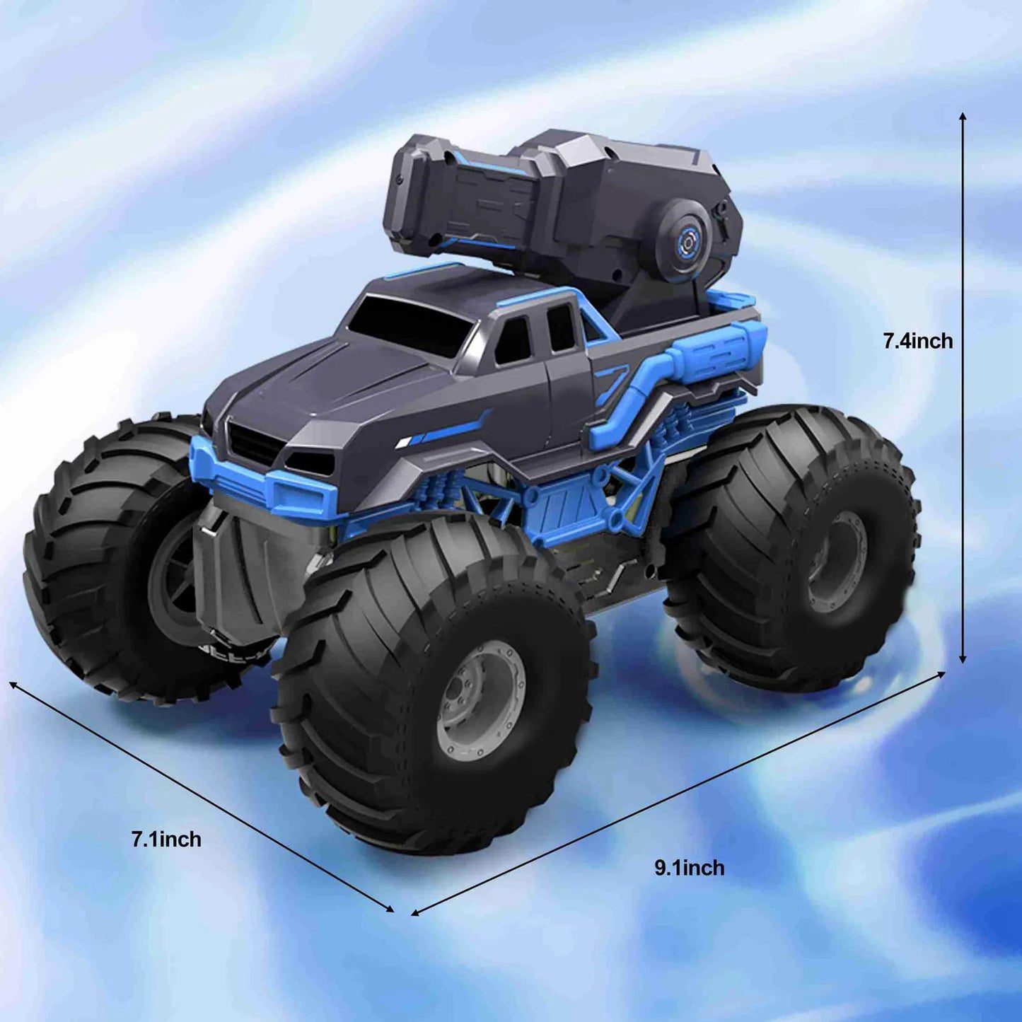 Amphibious RC Car Boat with Water Sprayer Toy 1:16 4 Wheel Drive Remote Control Truck with 2 Batteries for Boys Girls Aged 6+
