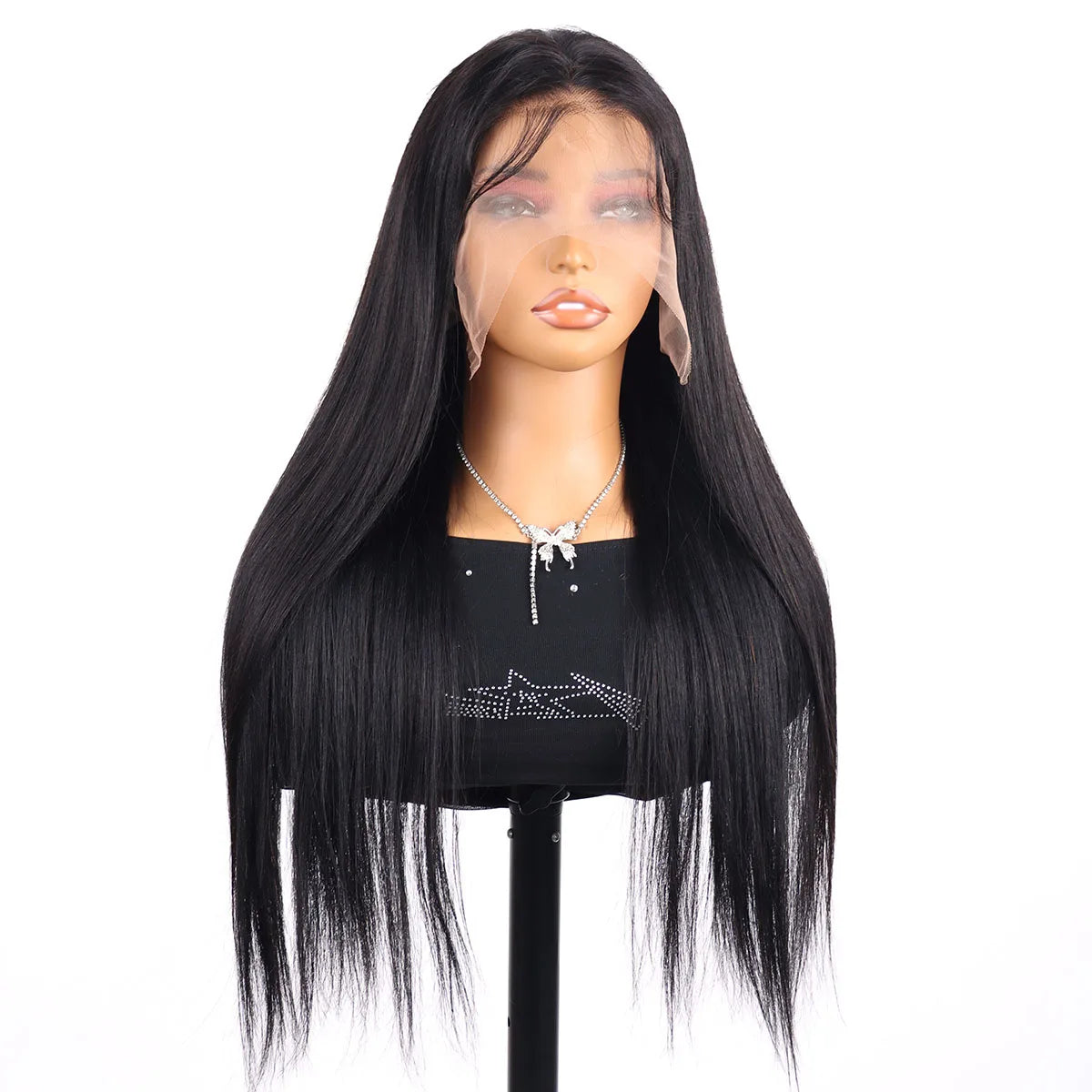 200 Density Brazilian 30 40 Inch Bone Straight 13x5 13x6 HD Lace Front 100% Human Hair Wigs Black Raw Lace Frontal Wig For Women